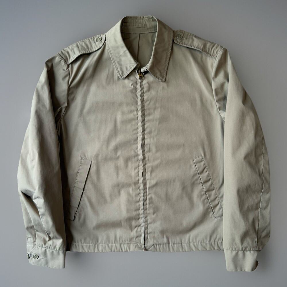 Vintage Creighton Flyers Jacket S Khaki 80s Military Talon Zipper Made in USA